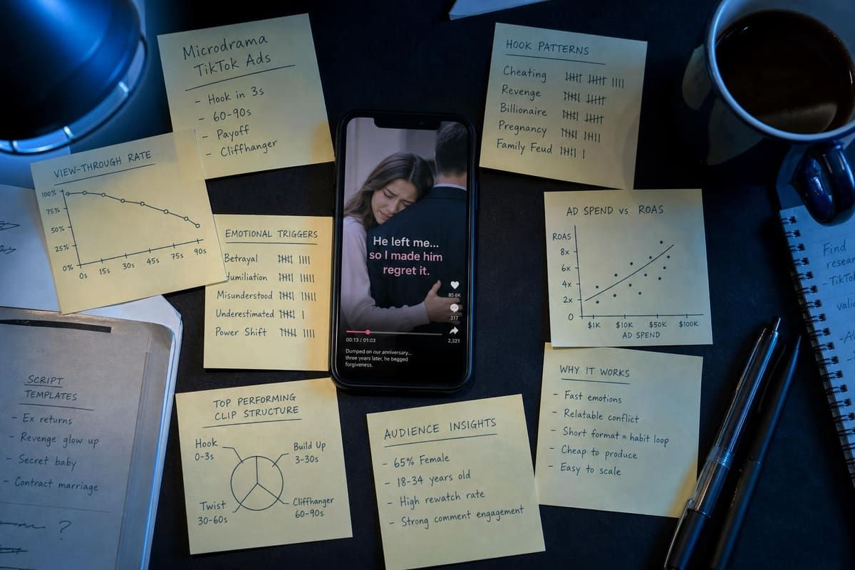 We Tracked 100 Microdrama TikTok Ads Targeting Canada. Here's Every CEO, Maid and Secret Billionaire.