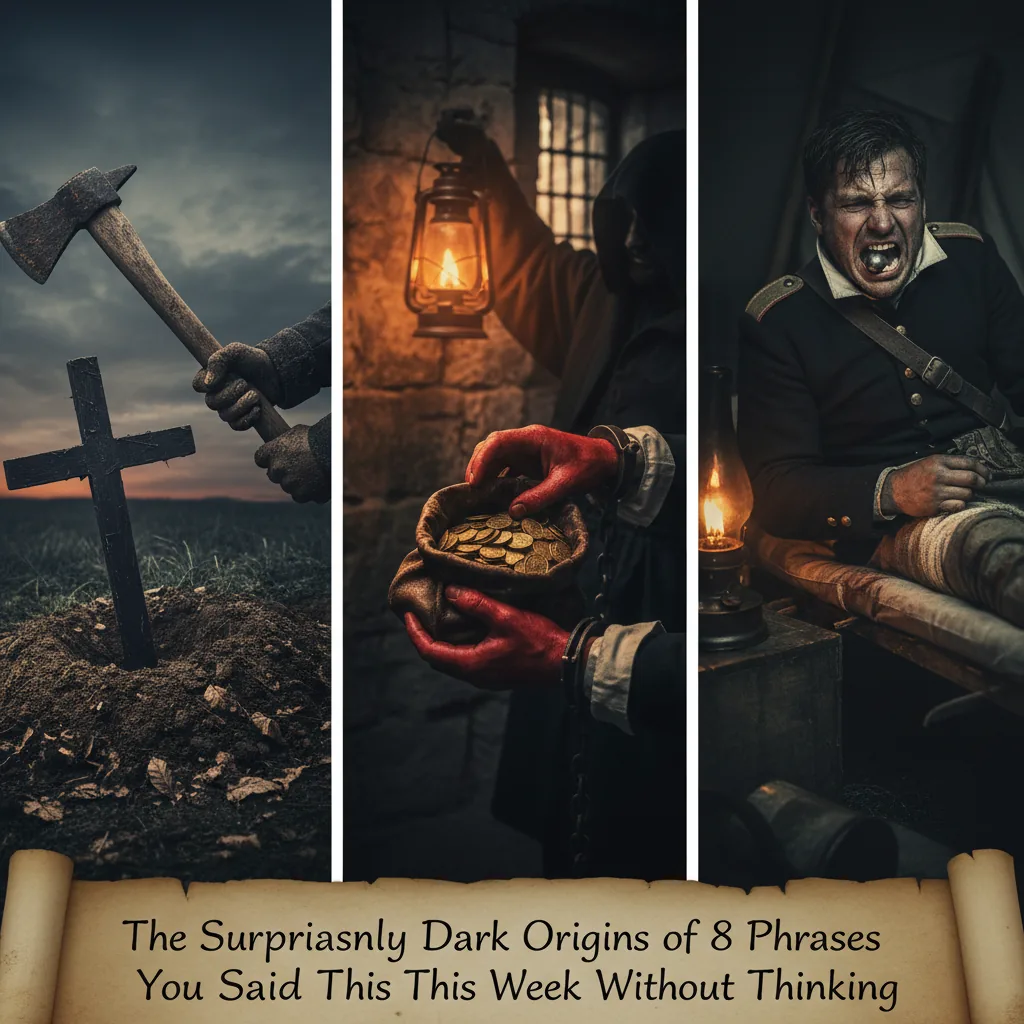The Surprisingly Dark Origins of 8 Phrases You Said This Week Without Thinking — ‘Bury the hatchet’ is literal. ‘Caught red-handed’ is a 15th-century legal definition. ‘Bite the bullet’ is exactly as grim as it sounds.
