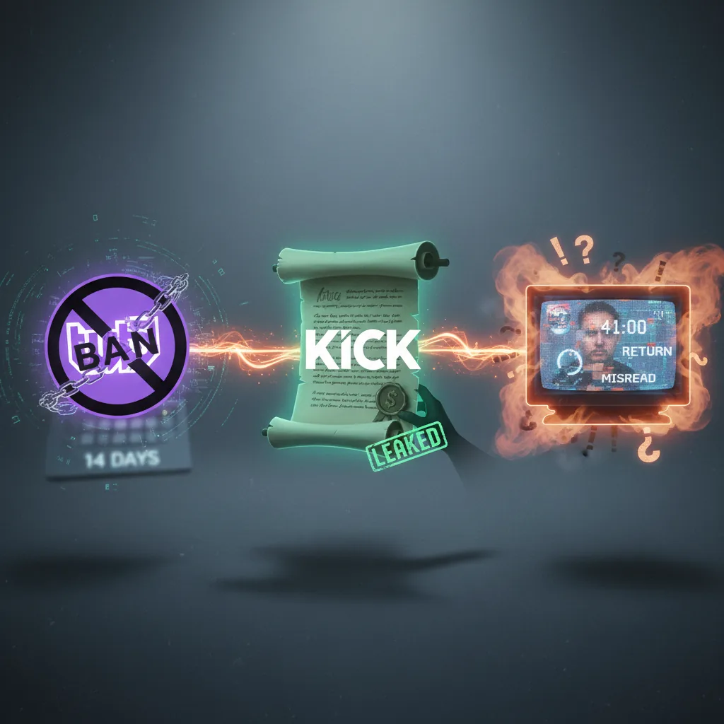 All the Streamer Drama This Week, Explained Without Watching a 90-Minute Apology Video — The 14-day Twitch ban nobody’s explaining. The leaked Kick contract. The 41-minute return that everyone misread.